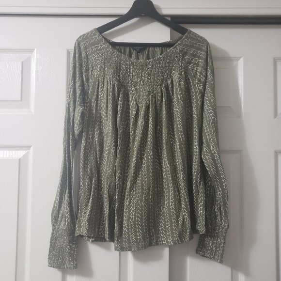 Lucky Brand Green Blouse - Picture 1 of 10